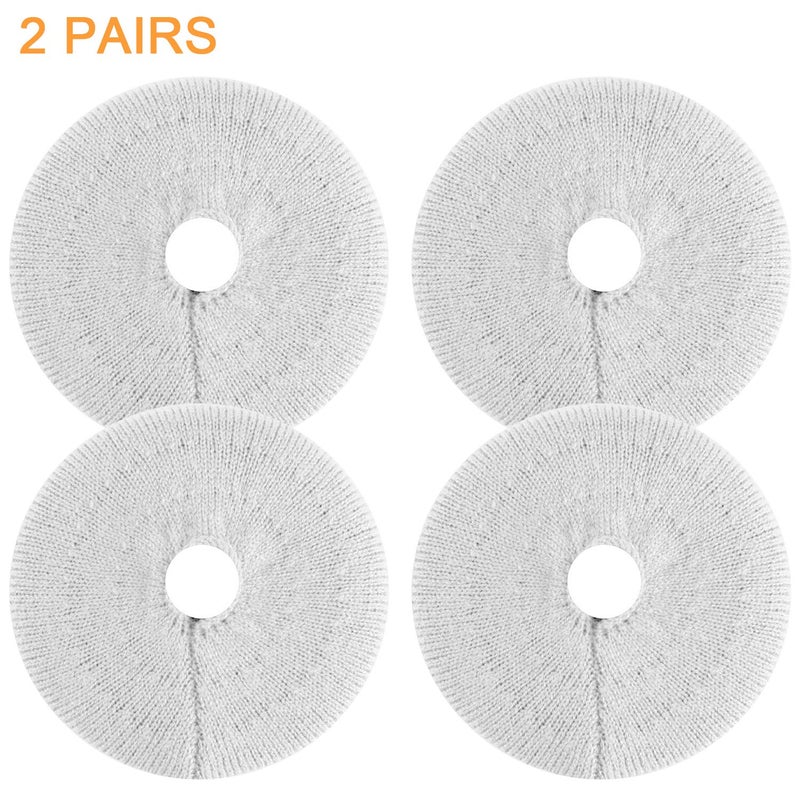 JARMOR Earpads Sweater Cover Protectors with Knit Fabric for Beats Solo 3/2, Solo HD/Mixr/EP Headphones and Other Headsets with 1.57-3.14 Inch Ear Cushions [ 2 Pairs ] (White) - Image 4